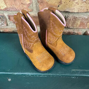 Old West Cowboy Boots 2252 Leather BabyToddler Size 4